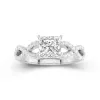 1.50ct Moissanite Engagement Ring 14K White Gold