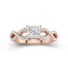 1.00ct Moissanite Engagement Ring 14K Rose Gold