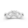 1.00ct Moissanite Engagement Ring 14K White Gold