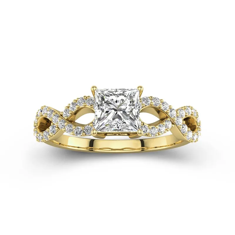 1.00ct Moissanite Engagement Ring 18K Gold
