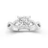 2.00ct Moissanite Engagement Ring 14K White Gold