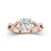 1.50ct Moissanite Engagement Ring 14K Rose Gold