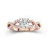 1.00ct Moissanite Engagement Ring 14K Rose Gold