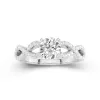 1.00ct Moissanite Engagement Ring 18K White Gold