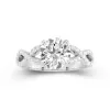 2.00ct Moissanite Engagement Ring 14K White Gold