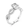 1.50ct Moissanite Engagement Ring 14K White Gold