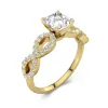 1.50ct Moissanite Engagement Ring 14K Gold