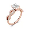 1.50ct Moissanite Engagement Ring 14K Rose Gold