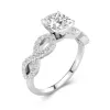 1.50ct Moissanite Engagement Ring 14K White Gold