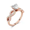 1.50ct Moissanite Engagement Ring 14K Rose Gold