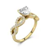 1.50ct Moissanite Engagement Ring 14K Gold