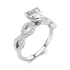 1.50ct Moissanite Engagement Ring 18K White Gold