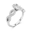 1.50ct Moissanite Engagement Ring 18K White Gold