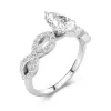 1.50ct Moissanite Engagement Ring 14K White Gold