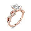 1.50ct Moissanite Engagement Ring 14K Rose Gold