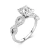 1.50ct Moissanite Engagement Ring 14K White Gold