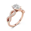 1.50ct Moissanite Engagement Ring 14K Rose Gold