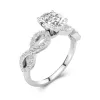 1.50ct Moissanite Engagement Ring 14K White Gold