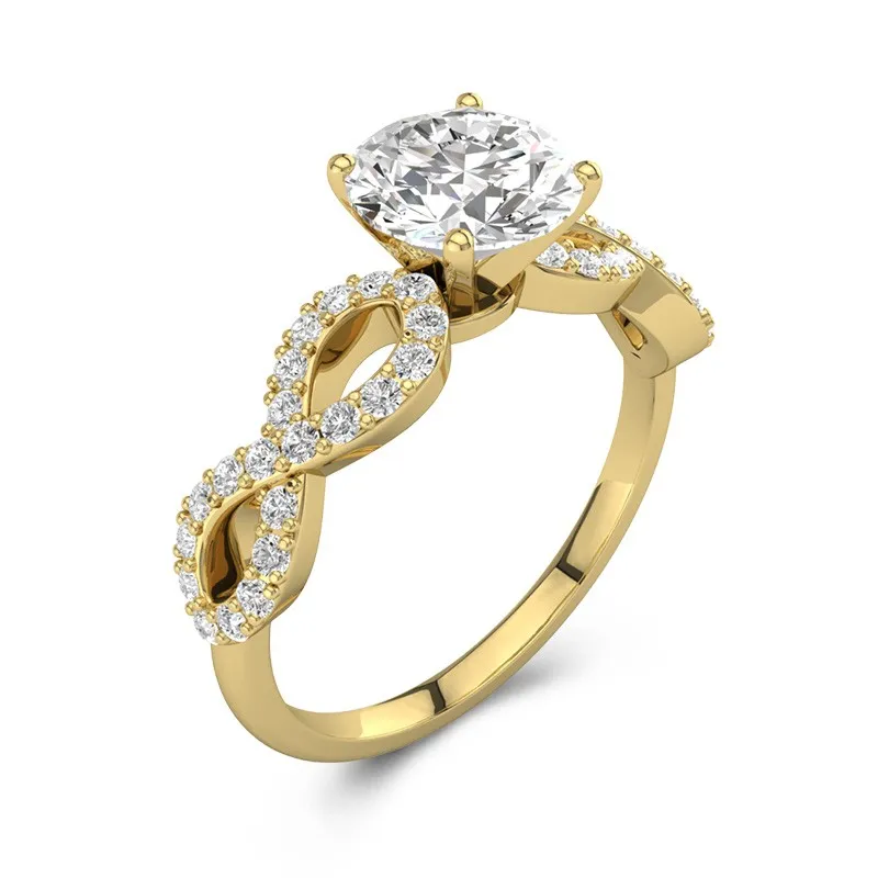 2.00ct Moissanite Engagement Ring 18K Gold