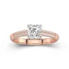 1.00ct Moissanite Engagement Ring 14K Rose Gold