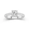 1.00ct Moissanite Engagement Ring 14K White Gold