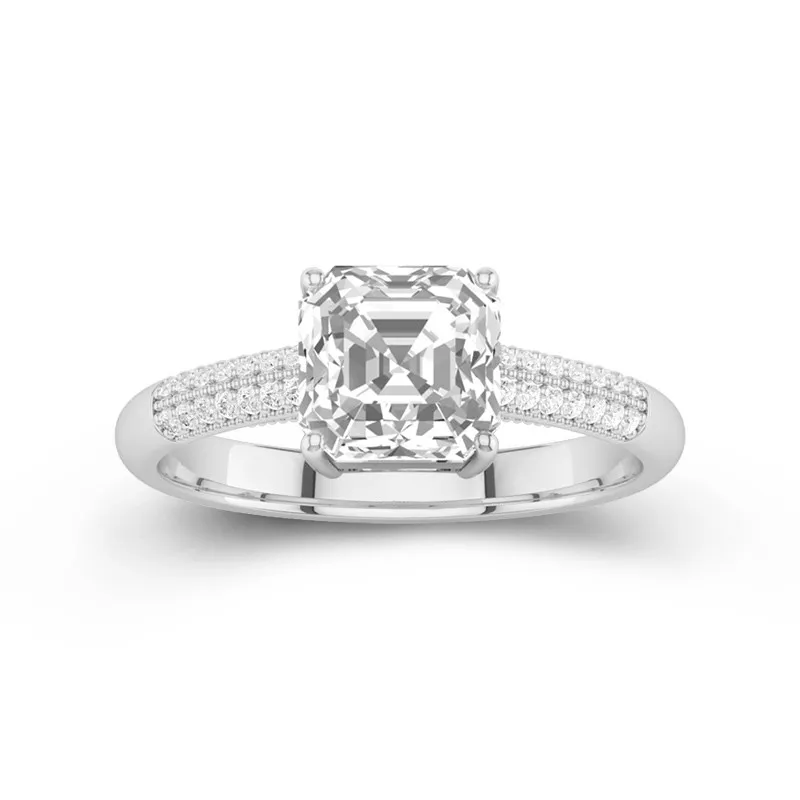 2.00ct Moissanite Engagement Ring Platinum