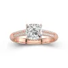 1.50ct Moissanite Engagement Ring 14K Rose Gold