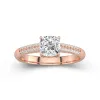 1.00ct Moissanite Engagement Ring 14K Rose Gold