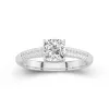 1.00ct Moissanite Engagement Ring 18K White Gold