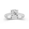 2.00ct Moissanite Engagement Ring 14K White Gold