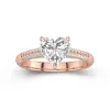 1.50ct Moissanite Engagement Ring 14K Rose Gold