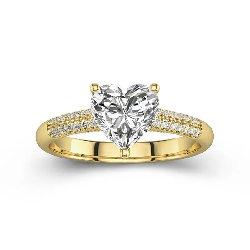 1.50ct Moissanite Engagement Ring 18K Gold