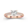 1.00ct Moissanite Engagement Ring 14K Rose Gold