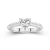 1.00ct Moissanite Engagement Ring 14K White Gold