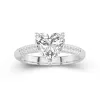 2.00ct Moissanite Engagement Ring 14K White Gold