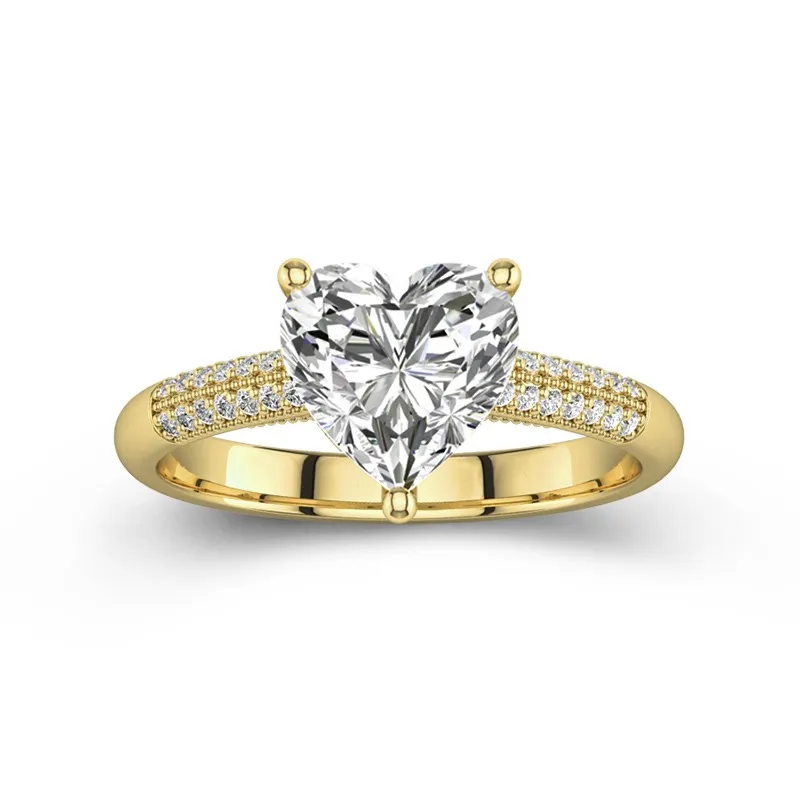 2.00ct Moissanite Engagement Ring 14K Gold