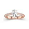 1.50ct Moissanite Engagement Ring 14K Rose Gold