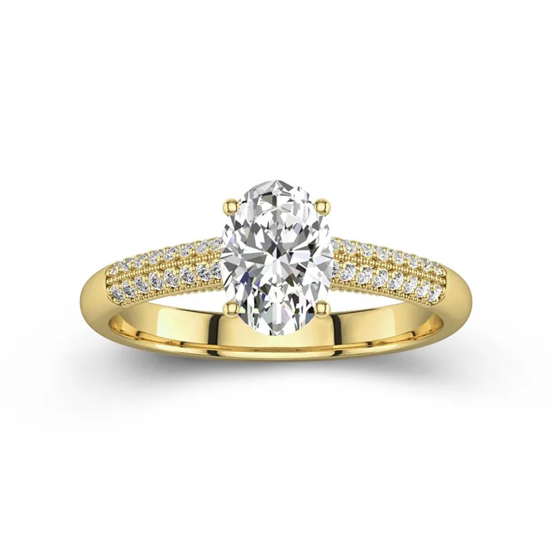 Retro Oval 1.50ct Moissanite Engagement Ring