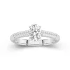 1.00ct Moissanite Engagement Ring 14K White Gold