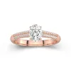 1.00ct Moissanite Engagement Ring 18K Rose Gold