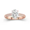 2.00ct Moissanite Engagement Ring 14K Rose Gold