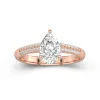 1.50ct Moissanite Engagement Ring 14K Rose Gold