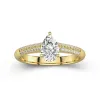 1.00ct Moissanite Engagement Ring 14K Gold