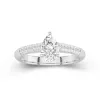 1.00ct Moissanite Engagement Ring 18K White Gold