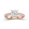 1.50ct Moissanite Engagement Ring 14K Rose Gold