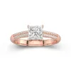 1.00ct Moissanite Engagement Ring 18K Rose Gold