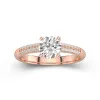 1.00ct Moissanite Engagement Ring 14K Rose Gold