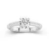 1.00ct Moissanite Engagement Ring 14K White Gold