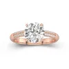 2.00ct Moissanite Engagement Ring 14K Rose Gold