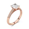 1.50ct Moissanite Engagement Ring 14K Rose Gold